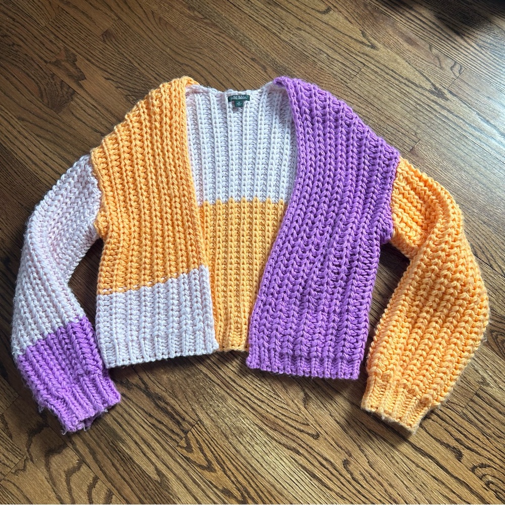 colorblock cardigan